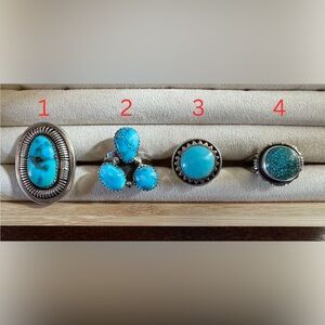 Authentic Native American and Southwestern Turquoise Rings